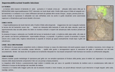 Impermeabilizzazione tramite iniezioni di bentonite o resine speciali